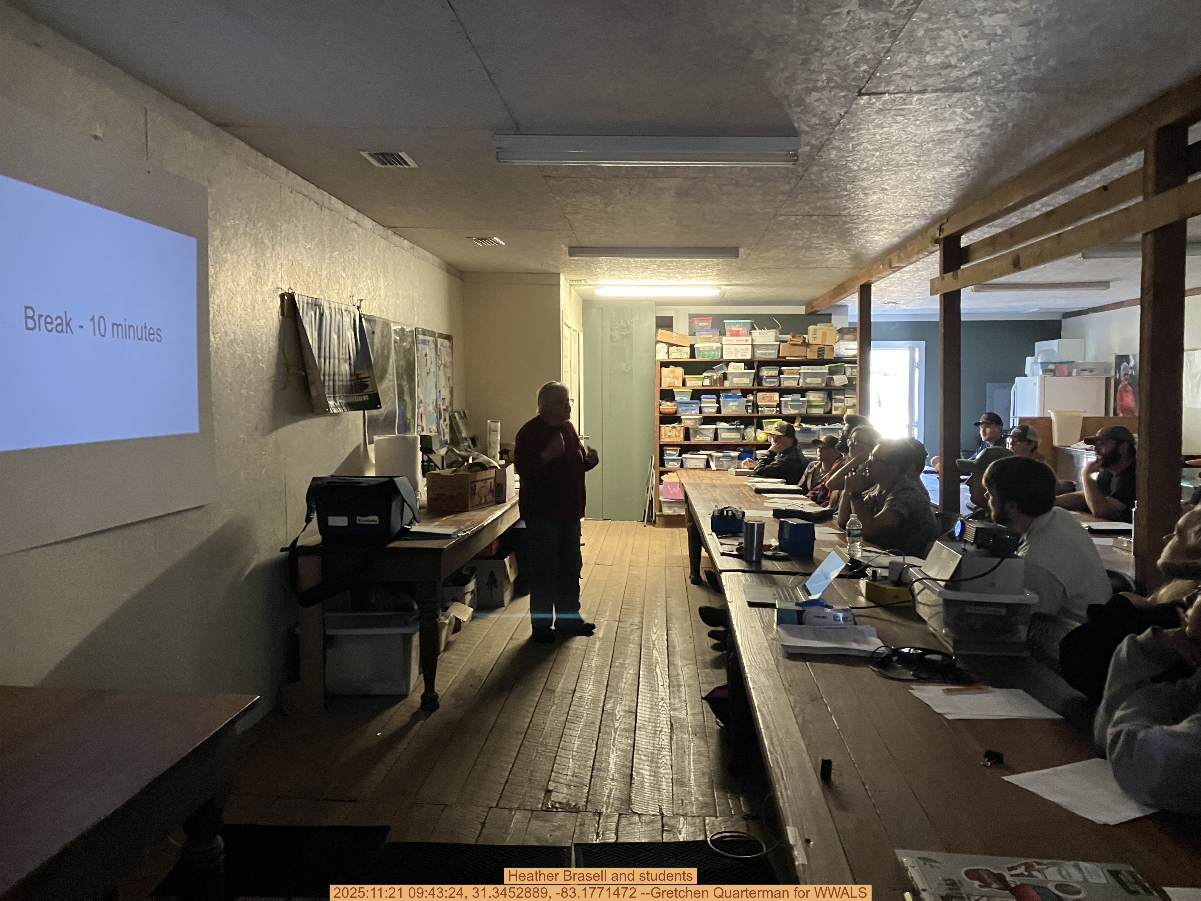 Heather Brasell and students, 2025:11:21 09:43:24, 31.3452889, -83.1771472 --Gretchen Quarterman for WWALS