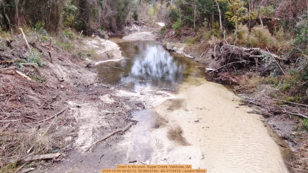 Down to the pool, Sugar Creek, Valdosta, GA, 2025:12:04 09:52:12, 30.8603194, -83.3172472 --Juston Stone