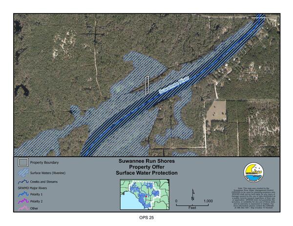 Map: Suwannee Run Shores Surface Water Protection