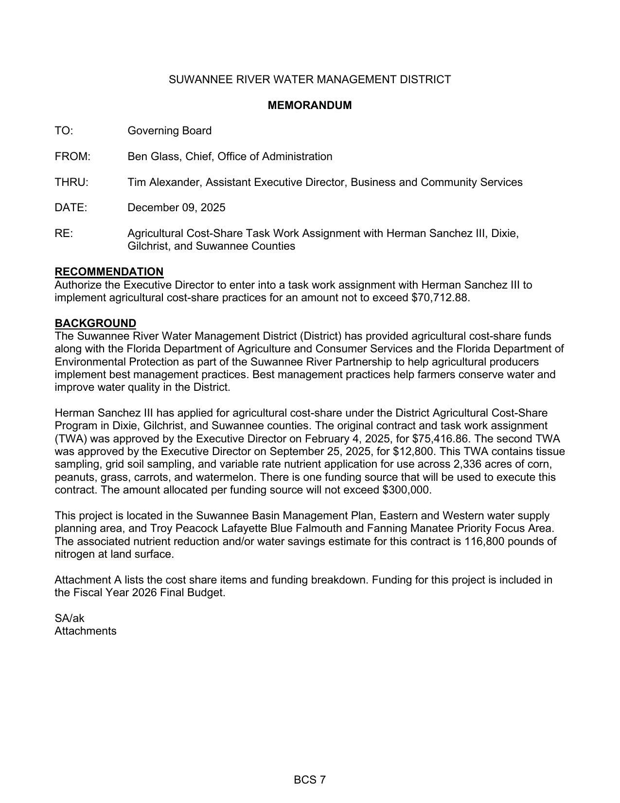 This project is located in the Suwannee Basin Management Plan, Eastern and Western water supply