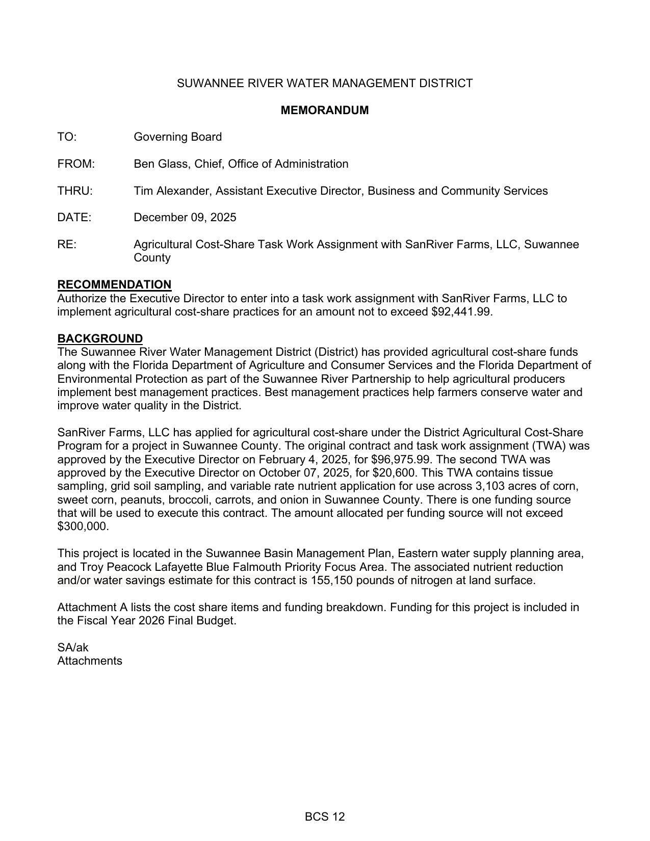 This project is located in the Suwannee Basin Management Plan, Eastern water supply planning area,