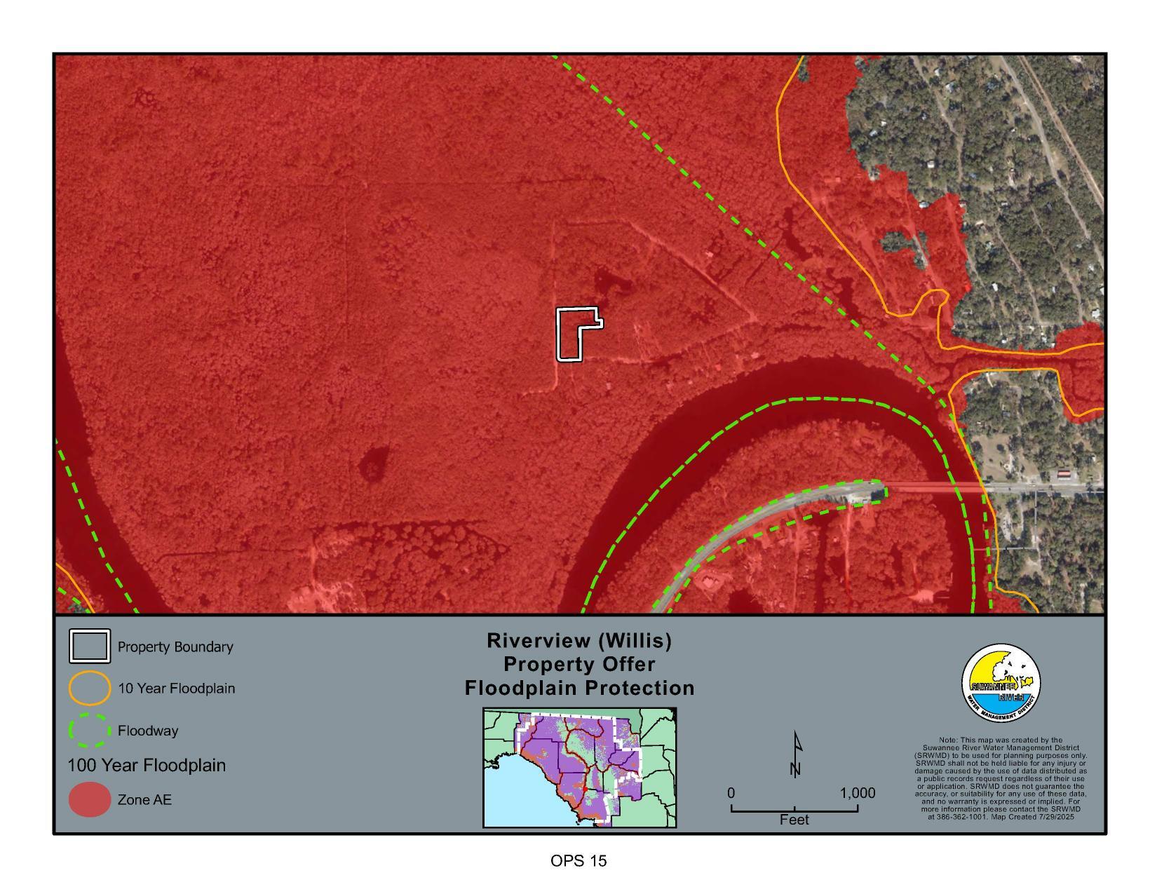 Map: Riverview (Willis) Floodplain Protection