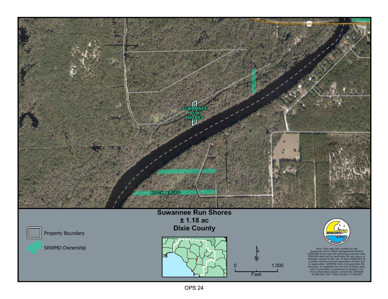 Map: Suwannee Run Shores +/- 1.18 ac, Dixie County