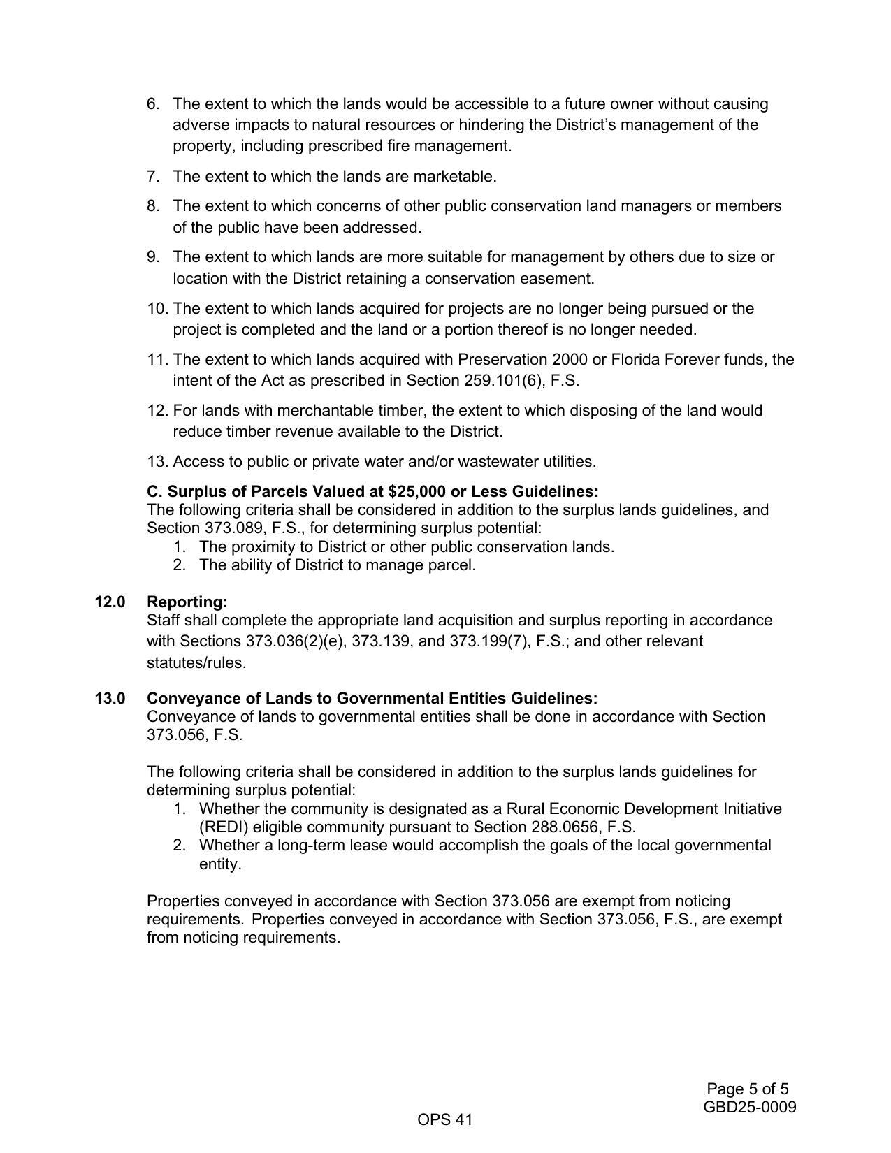 intent of the Act as prescribed in Section 259.101(6), F.S.