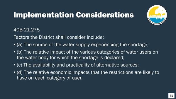 [Implementation Considerations, 2025-12-09 --Amy Brown @ SRWMD]