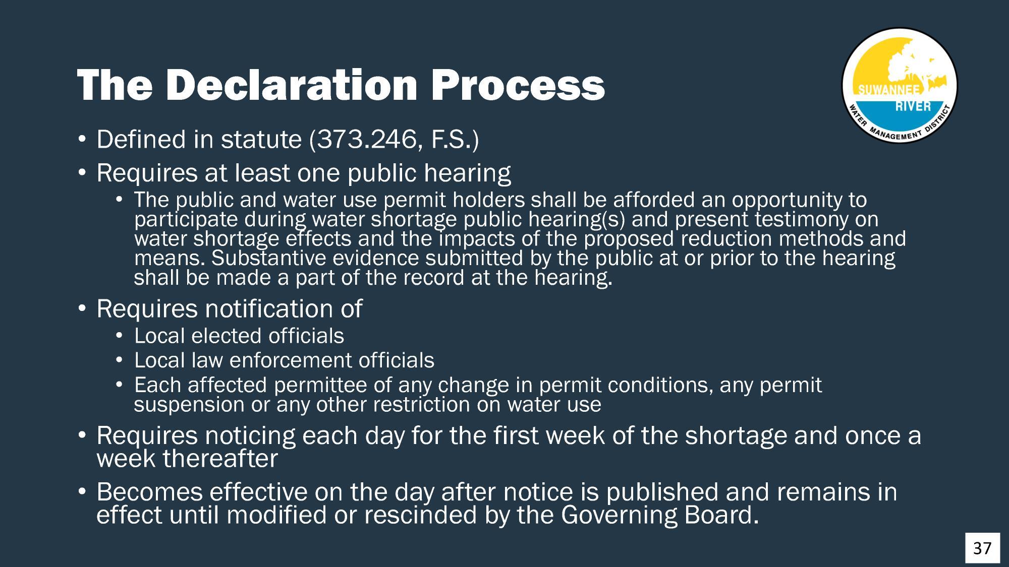 The Declaration Process, 2025-12-09 --Amy Brown @ SRWMD
