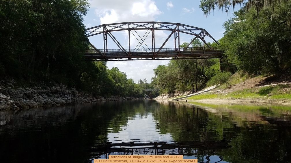 Reflections of Bridges, 93rd Drive and US 129, 2017:05:20 15:32:39, 30.3947610, -82.9353479 --jsq for WWALS