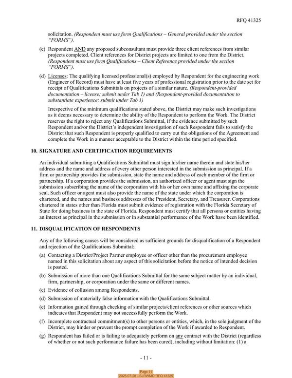 Page 11, 2025-07-28 --SJRWMD RFQ 41325