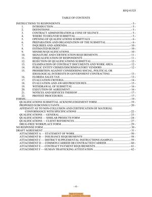[Table of Contents, 2025-07-28 --SJRWMD RFQ 41325]
