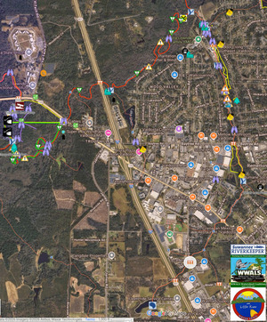 [Map: Hightower Creek, Sugar Creek, Withlacoochee River 2026-01-03 --WLRWT by WWALS]