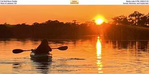 [Full Wolf Moon Paddle, Banks Lake 5 PM, 2026-01-03, West of Lakeland, GA, Sunset, Moonrise, and maybe bats]