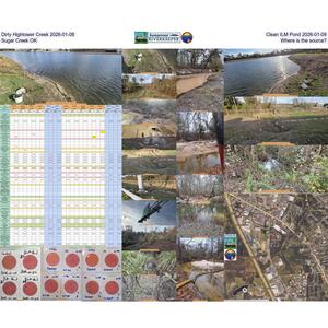 [Dirty Hightower Creek 2026-01-08, Clean ILM Pond 2026-01-09, Sugar Creek OK, Where is the source?]