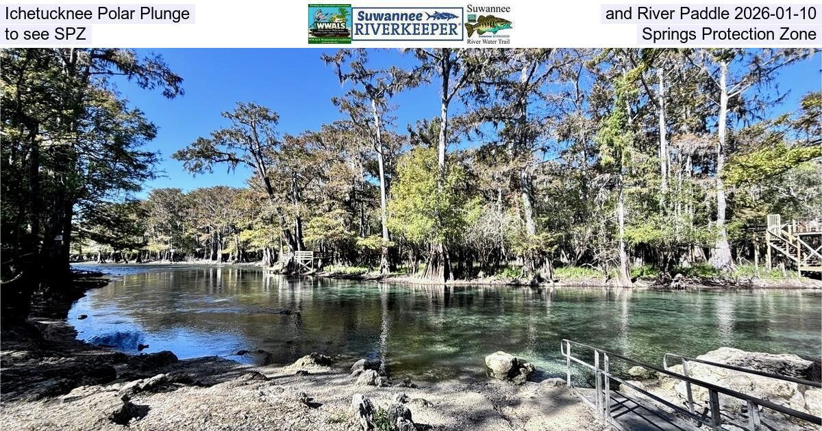 Ichetucknee Polar Plunge and River Paddle 2026-01-10, to see SPZ, Springs Protection Zone