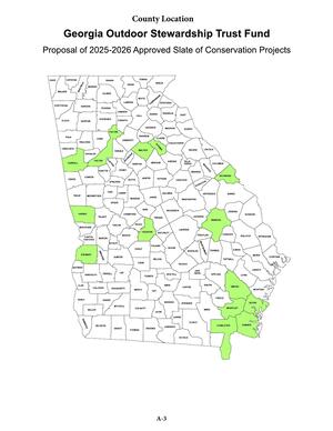 [Map: Proposal of 2025-2026 Approved Slate of Conservation Projects]