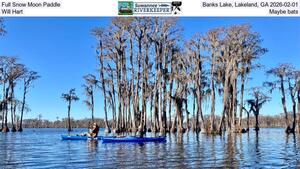 [Full Snow Moon Paddle, Banks Lake, Lakeland, GA 2026-02-01, Will Hart, Maybe bats]