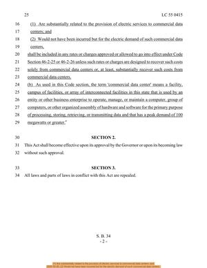 [(1) Are substantially related to the provision of electric services to commercial data centers: and, 2025-02-26, (2) Would not have been incurred but for the electric demand of such commercial data centers.]