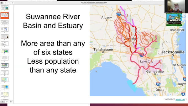 Suwannee River Basin and Estuary, 2026-02-12 --Sara Jones for WWALS