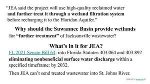 [further treat it through a wetland filtration system]