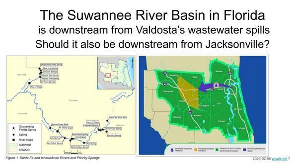 [Already downstream from Valdosta, also downstream from JAX?]