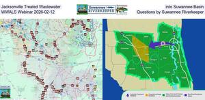 [Jacksonville Treated Wastewater into Suwannee Basin, WWALS Webinar 2026-02-12, Questions by Suwannee Riverkeeper]