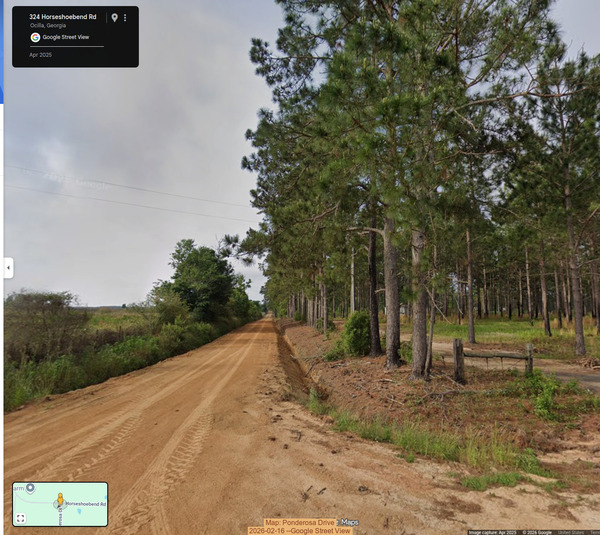 [Map: Ponderosa Drive, 2026-02-16 --Google Street View]