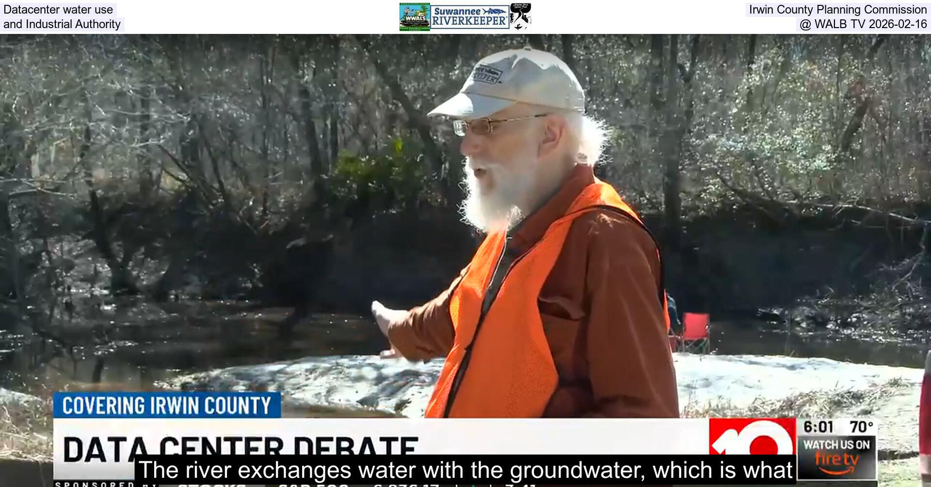 Datacenter water use, Irwin County Planning Commission, and Industrial Authority @ WALB TV 2026-02-16