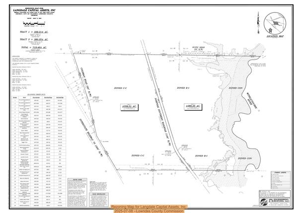 Rezoning Map for Langdale Capital Assets, Inc.