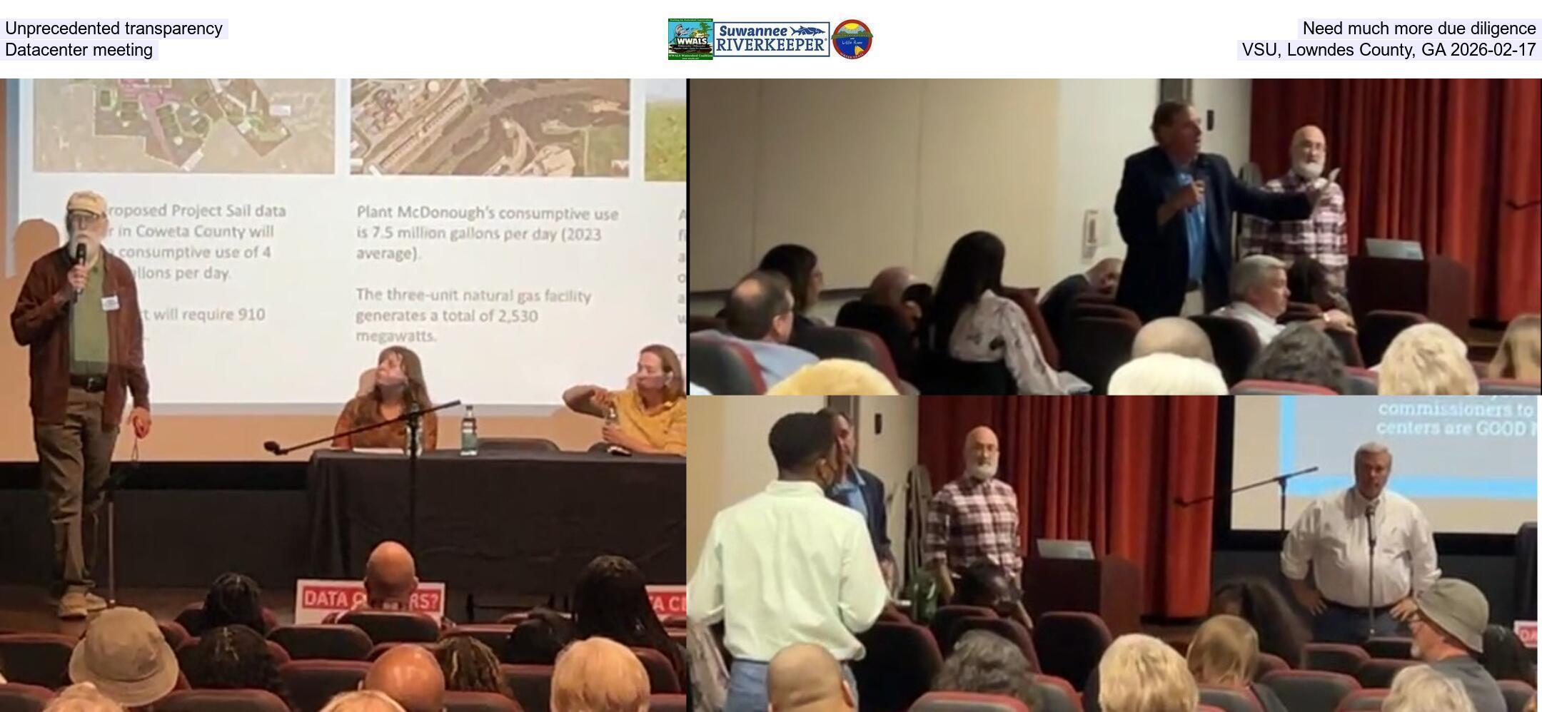 Unprecedented transparency, Need much more due diligience, Datacenter meeting, VSU, Lowndes County, GA 2026-02-17