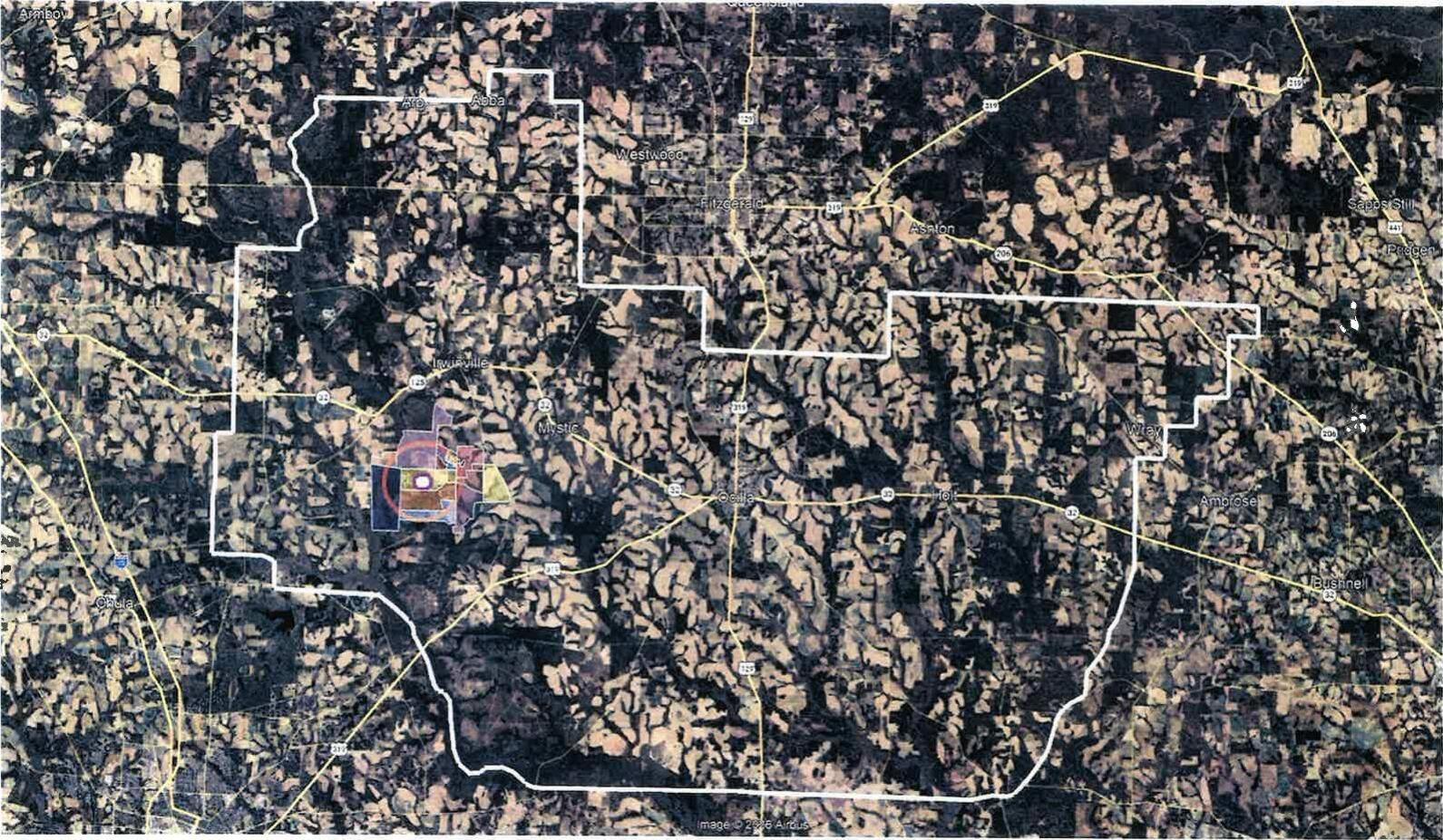 Map: Site location in Irwin County