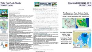 [Water First North Florida, Columbia BOCC 2026-02-19, WWALS Letter, SRWMD Letter]