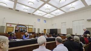 [Movie: Johnny Spurlin, attorney in Tifton, speaking for a number of people, said tax revenue generation is irrelevant to a zoning analysis. Should apply the facts, but we don't know the facts. Said zoning ordinance says it's to protect the many from the few. Wait until there is an ordinance and specific facts and circumstances, so it can be controled. (329M)]