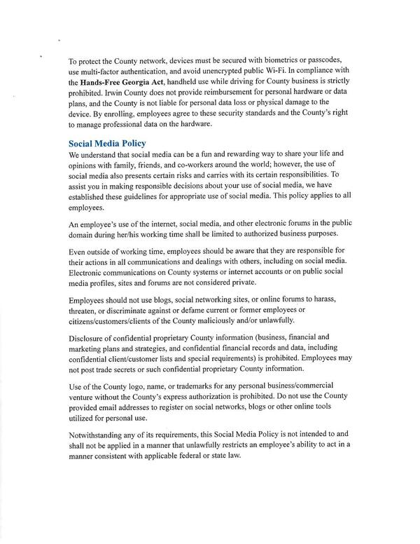 [Social Media Policy]