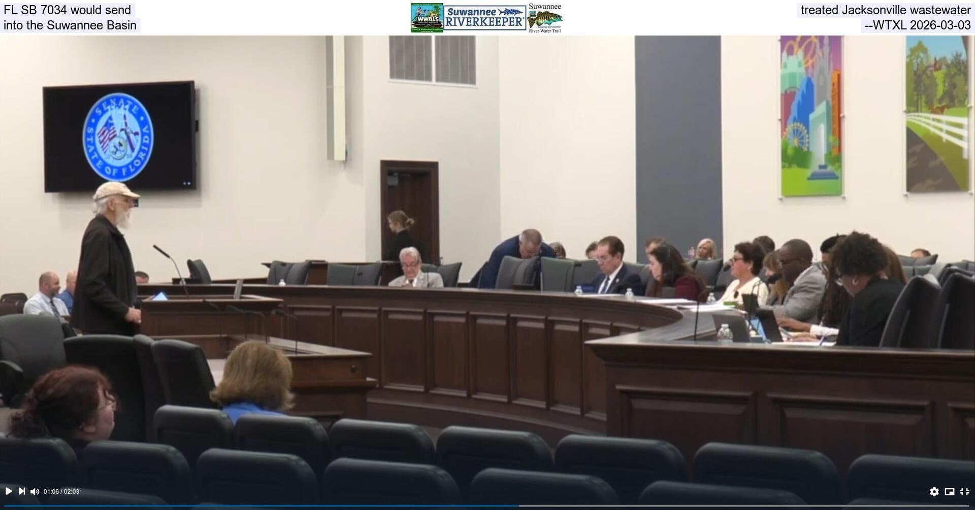 FL SB 7034 would send treated Jacksonville wastewater into the Suwannee Basin --WTXL 2026-03-03