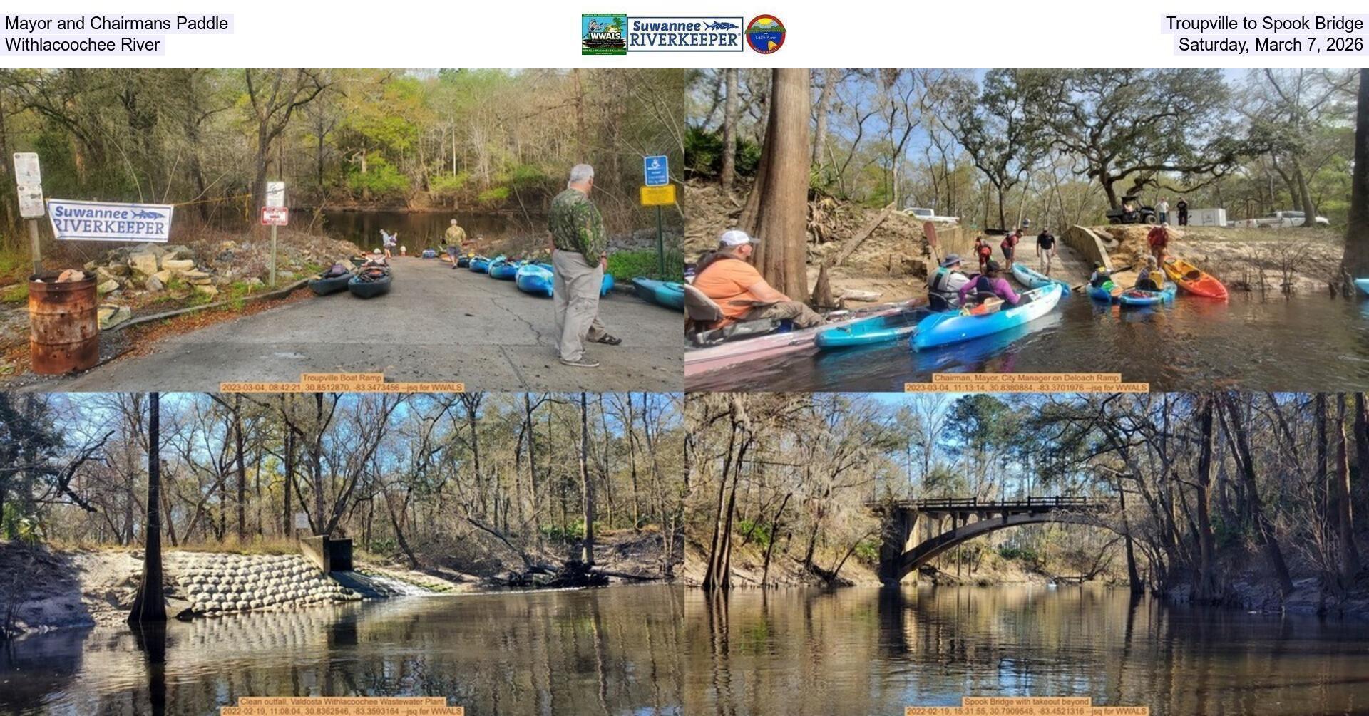 [Mayor and Chairmans Paddle, Troupville to Spook Bridge, Withlacoochee River, Saturday, March 7, 2026]