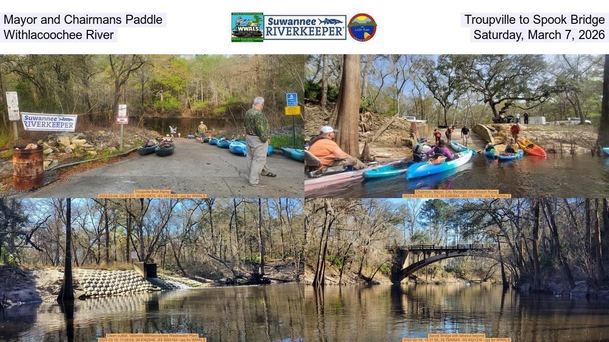 Mayor and Chairmans Paddle, Troupville to Spook Bridge, Withlacoochee River, Saturday, March 7, 2026