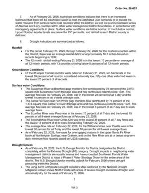 [Rainfall, Groundwater Conditions, Surface water Conditions, Drought Indices]