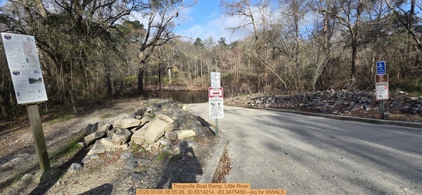 [Troupville Boat Ramp, Little River, 2026:03:06 08:55:26, 30.8514214, -83.3475450 --jsq for WWALS]