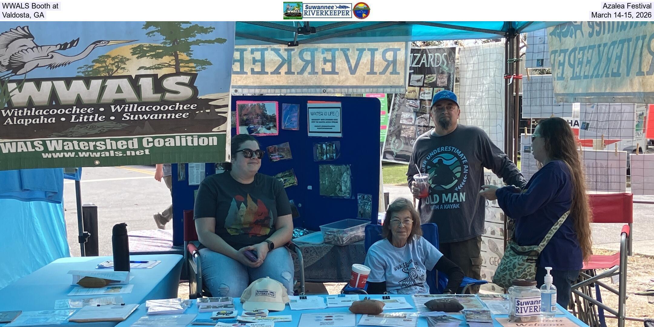 WWALS Booth at Azalea Festival, Valdosta, GA, March 14-15, 2026
