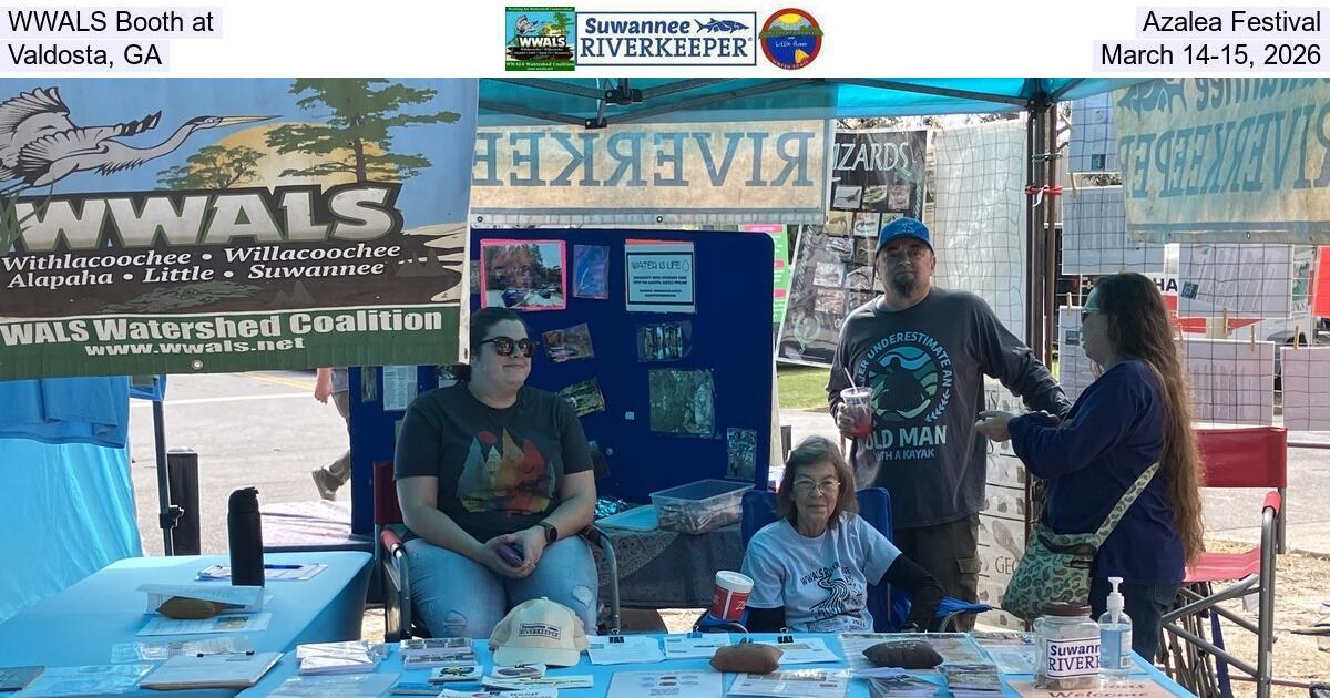 WWALS Booth at Azalea Festival, Valdosta, GA, March 14-15, 2026