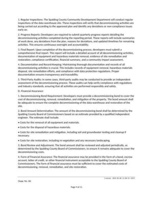 [1. Decommissioning Bond Requirement:]