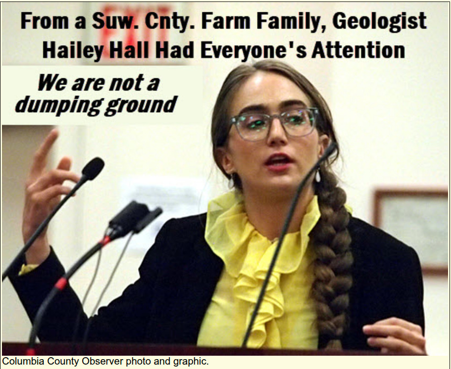 Hailey Hall at Columbia County Commission, 2026-02-21 --Columbia County Observer