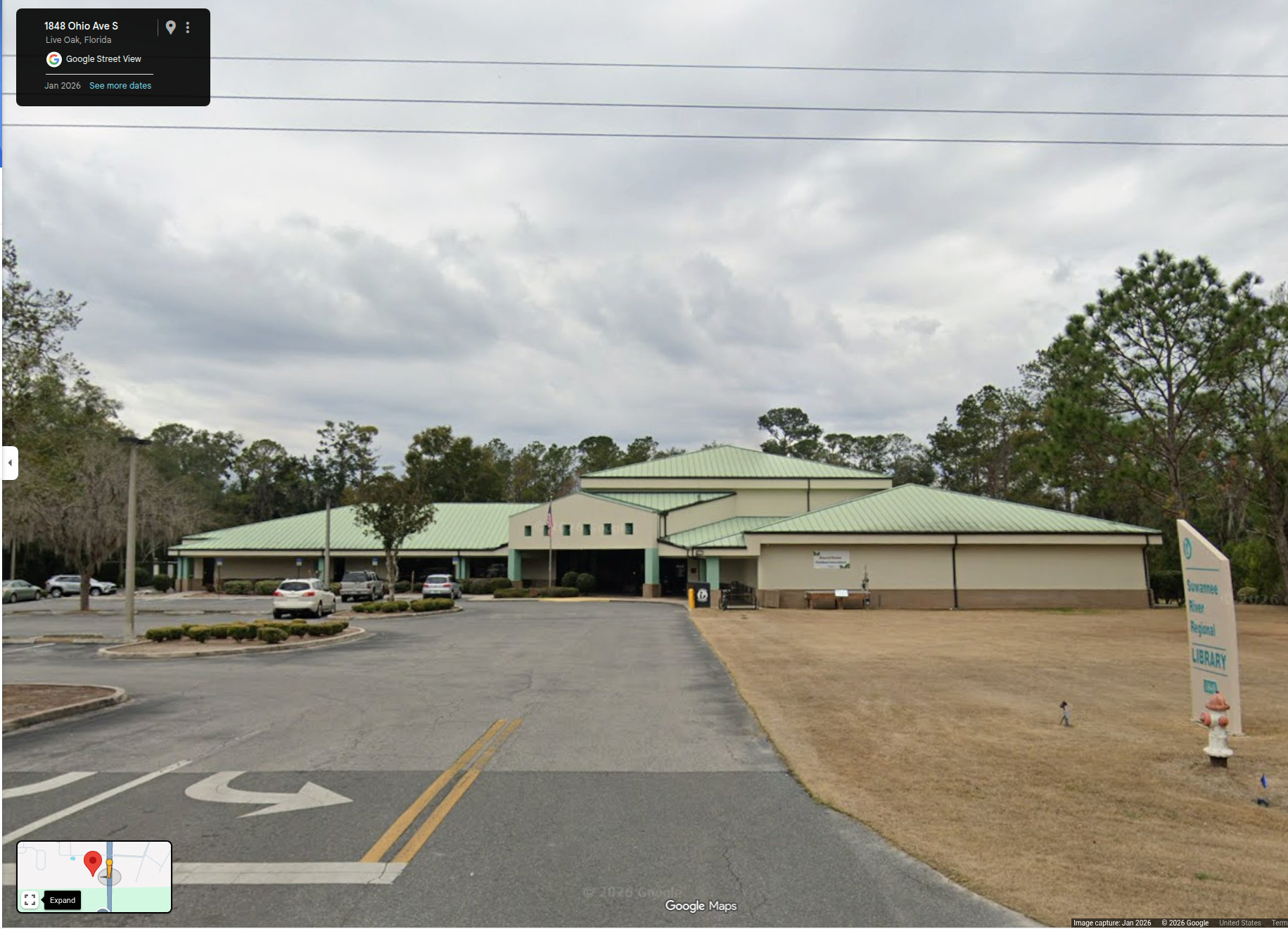 Live Oak Public Library, 2026-03-04 --Google Street View
