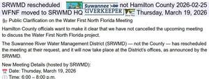 [SRWMD rescheduled, not Hamilton County 2026-02-25, WFNF moved to SRWMD HQ, Thursday, March 19, 2026]