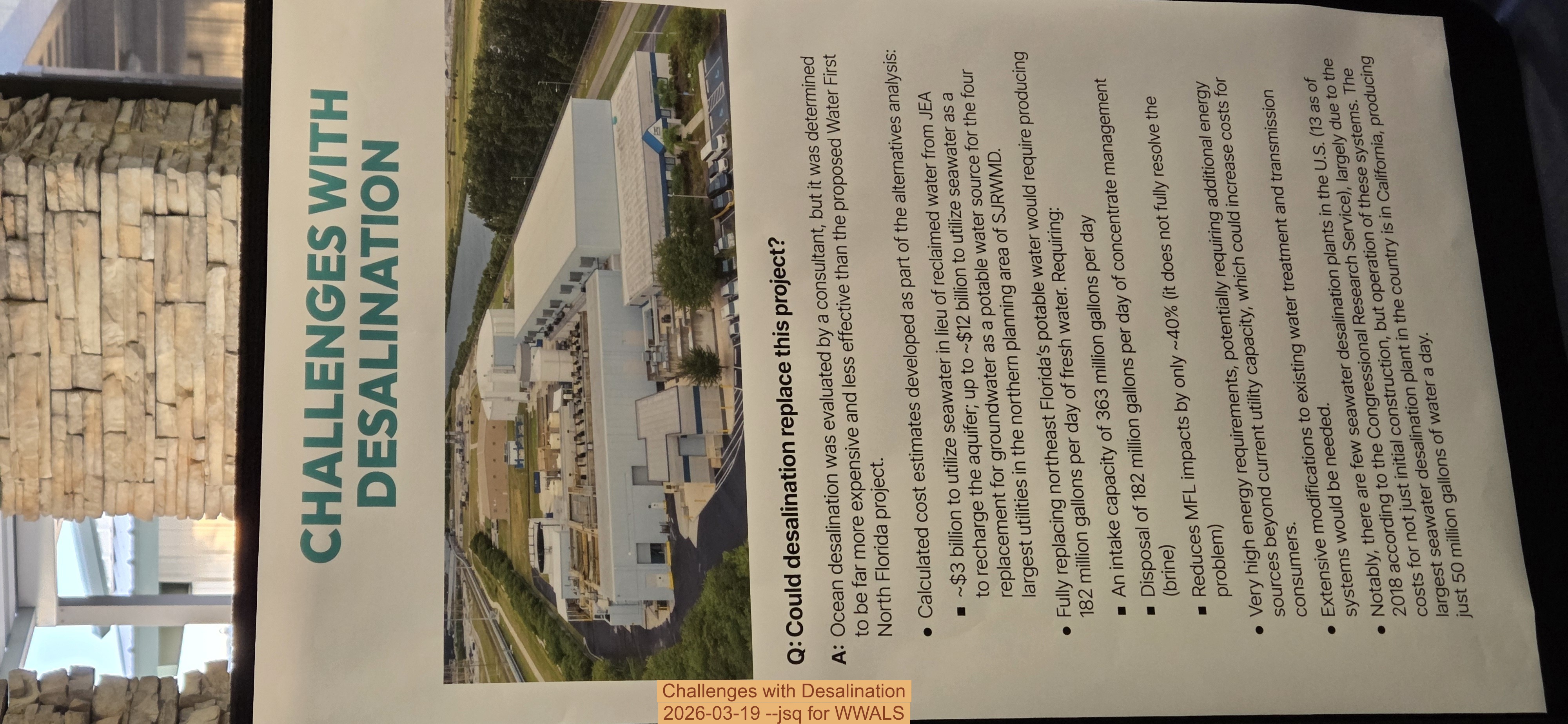 Challenges with Desalination, 2026-03-19 --jsq for WWALS