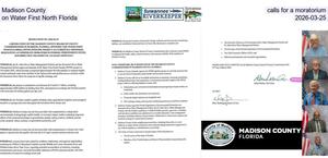[Madison County calls for a moratorium on Water First North Florida, 2026-03-25]