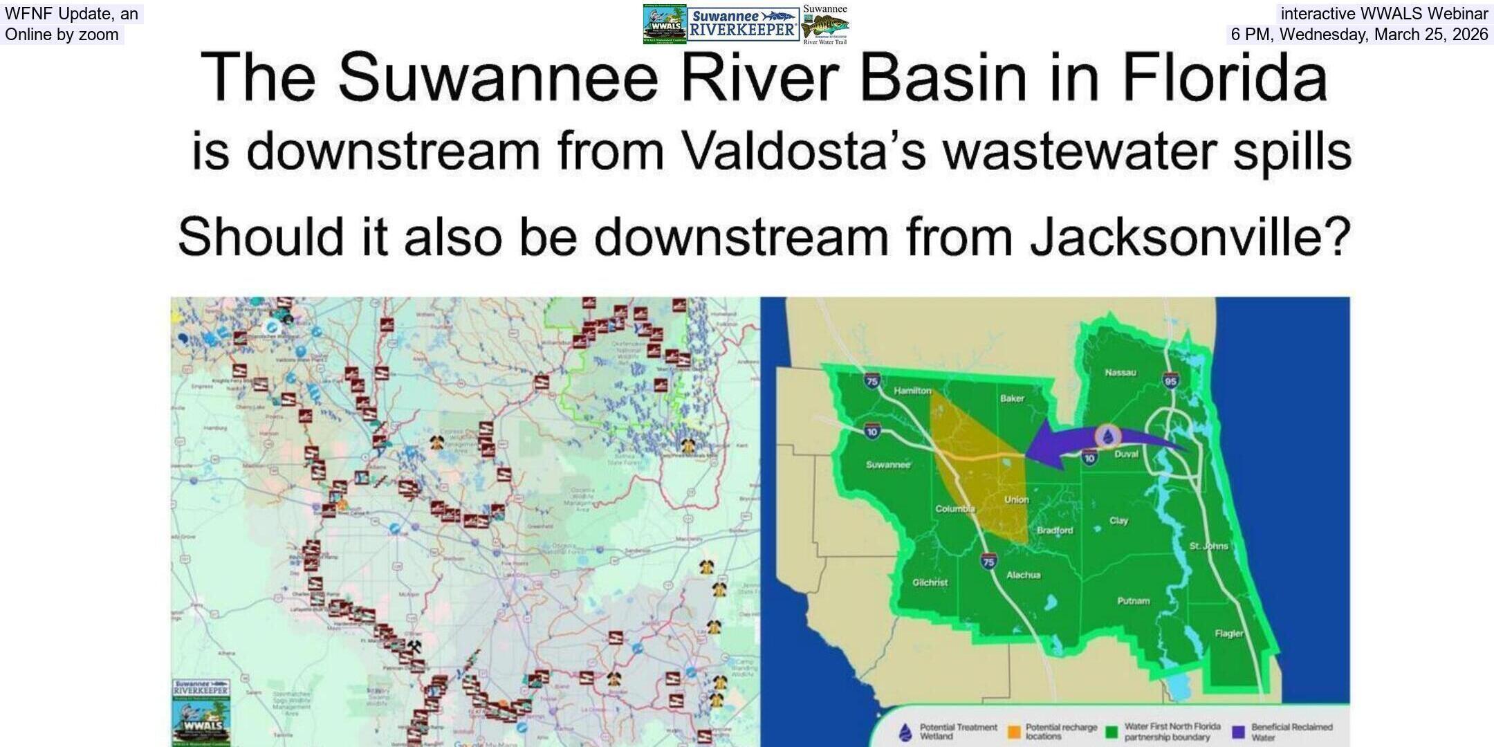 WFNF Update, an interactive WWALS Webinar, Online by zoom, 6 PM, Wednesday, March 25, 2026