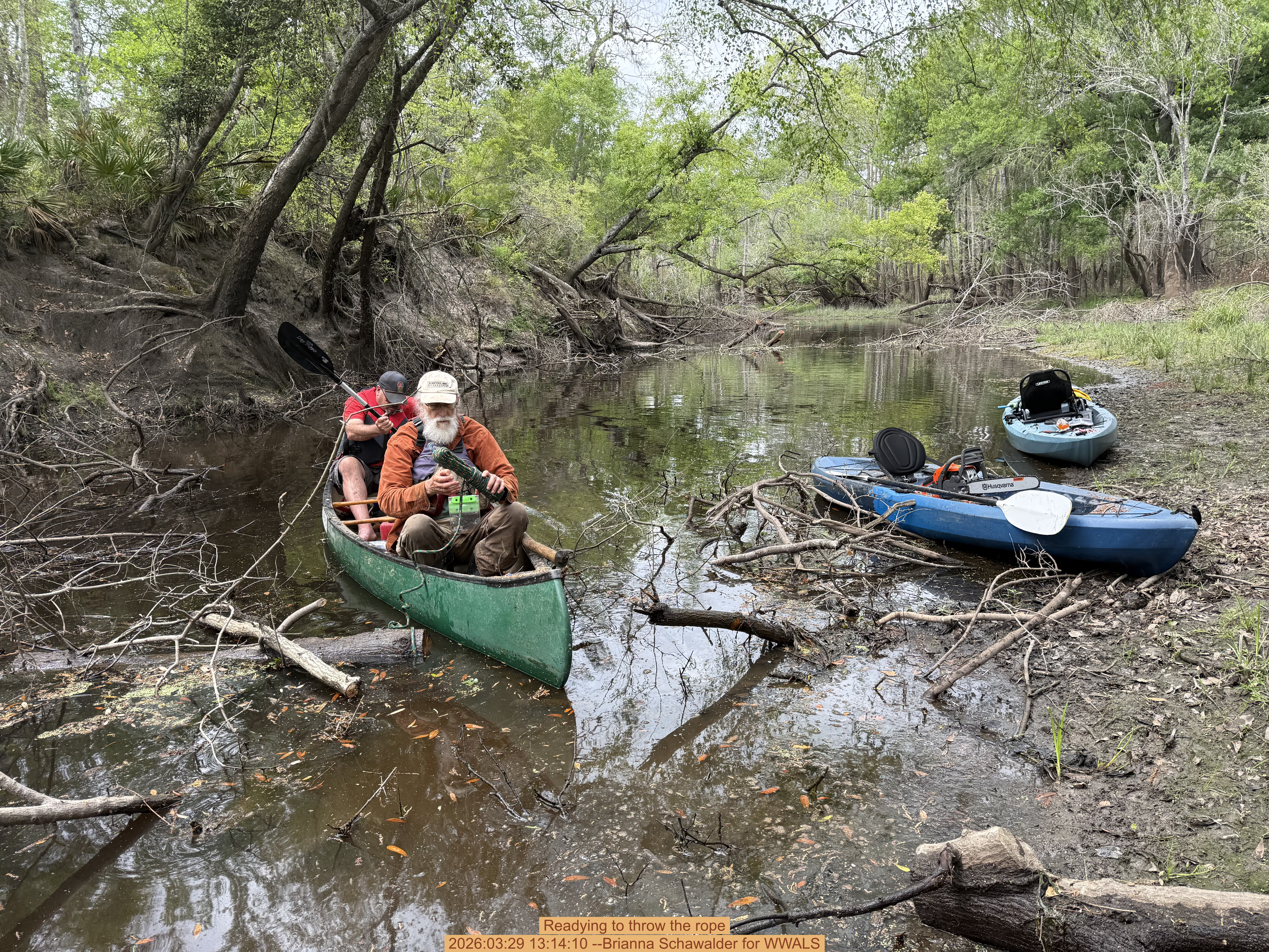 Readying to throw the rope, 2026:03:29 13:14:10 --Brianna Schawalder for WWALS