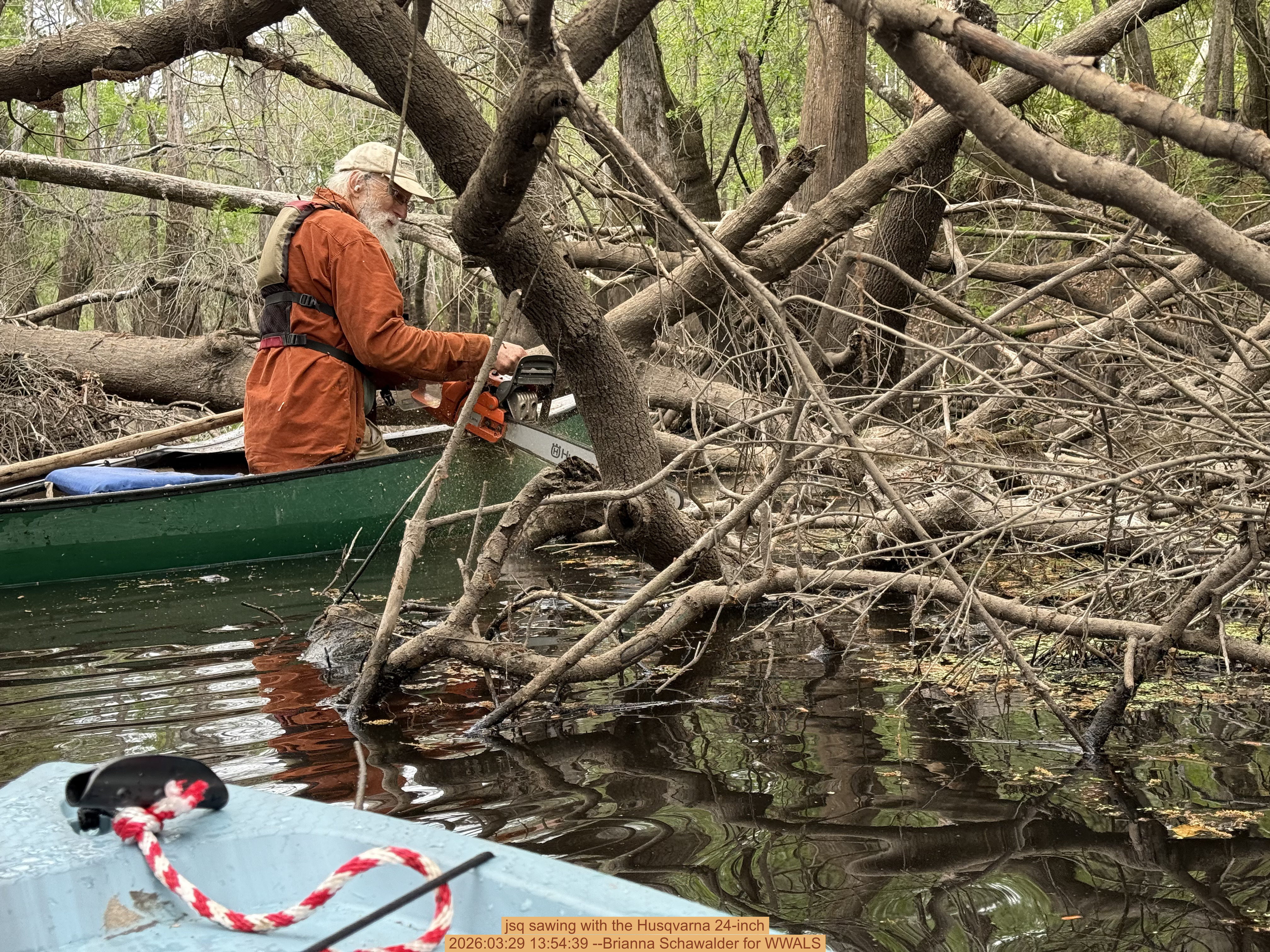 jsq sawing with the Husqvarna 24-inch, 2026:03:29 13:54:39 --Brianna Schawalder for WWALS