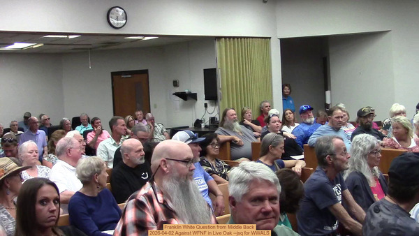 Franklin White Question from Middle Back