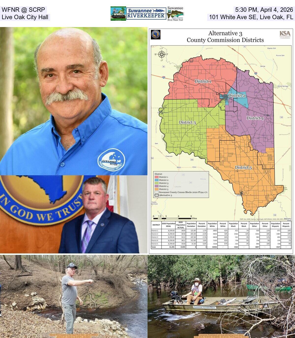 [WFNR @ SCRP, 5:30 PM, April 4, 2026, Live Oak City Hall, 101 White Ave SE, Live Oak, FL]